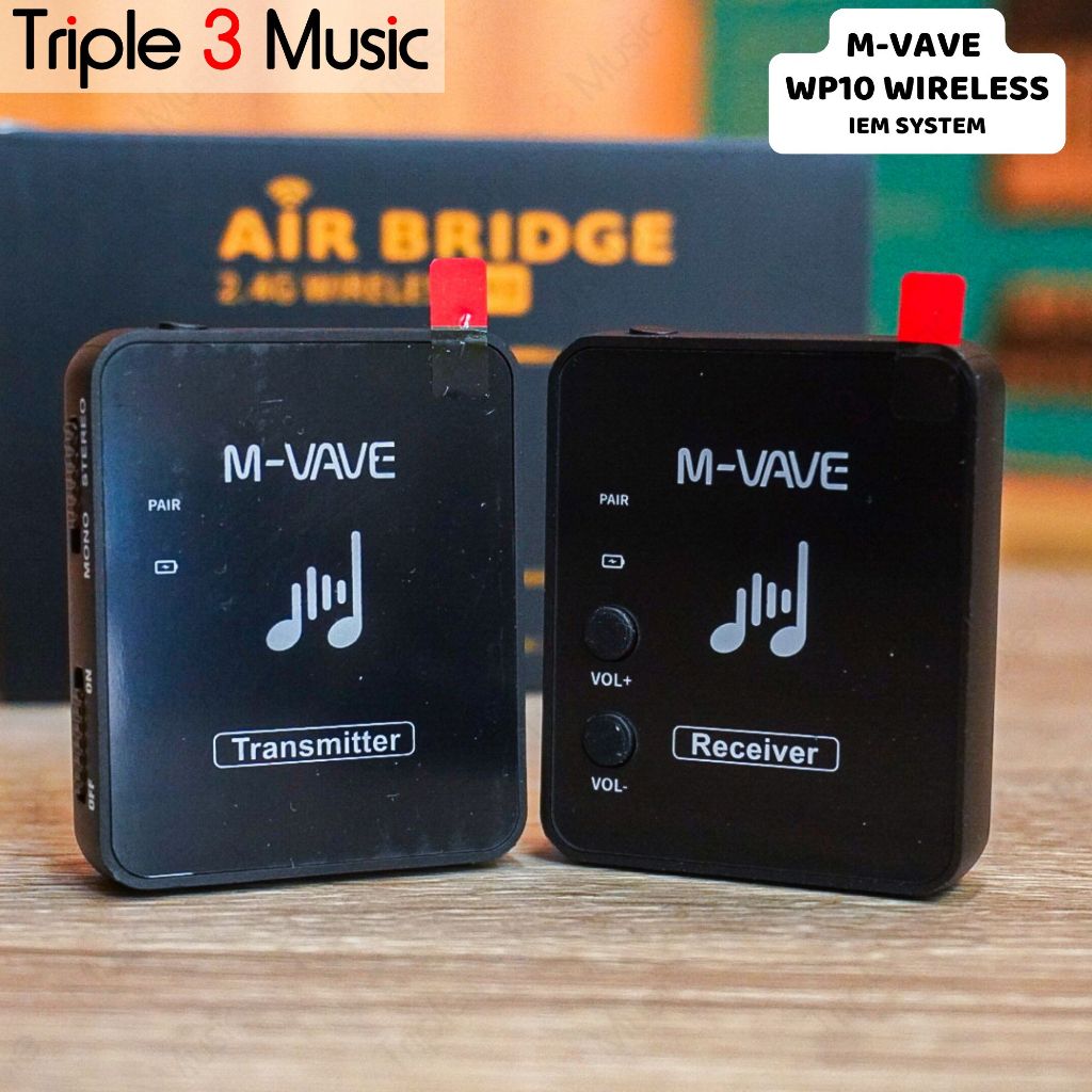 M-VAVE WP 10 WP10 WP-10  2.4GHz Sistem Wireless in ear monitor IEM Receiver dan transmitter