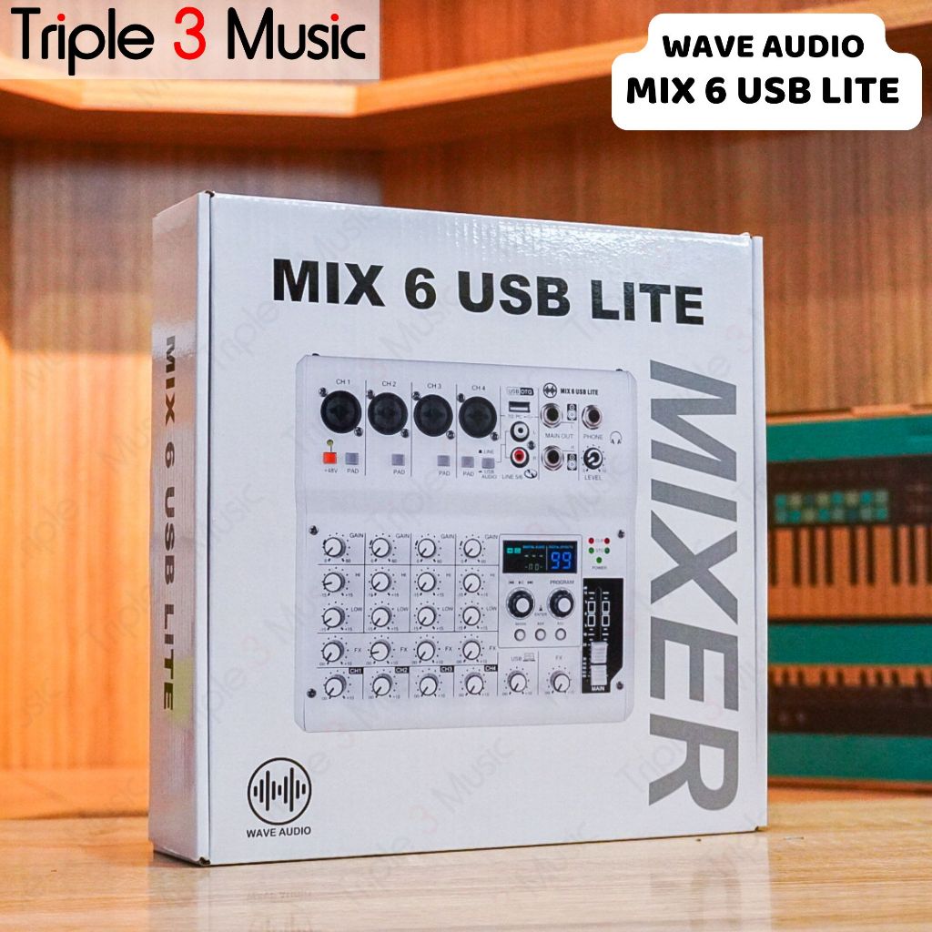 WAVE AUDIO MIX6USB LITE MIX 6 USB personal monitor mini mixer usb soundcard LIVE STREAMING