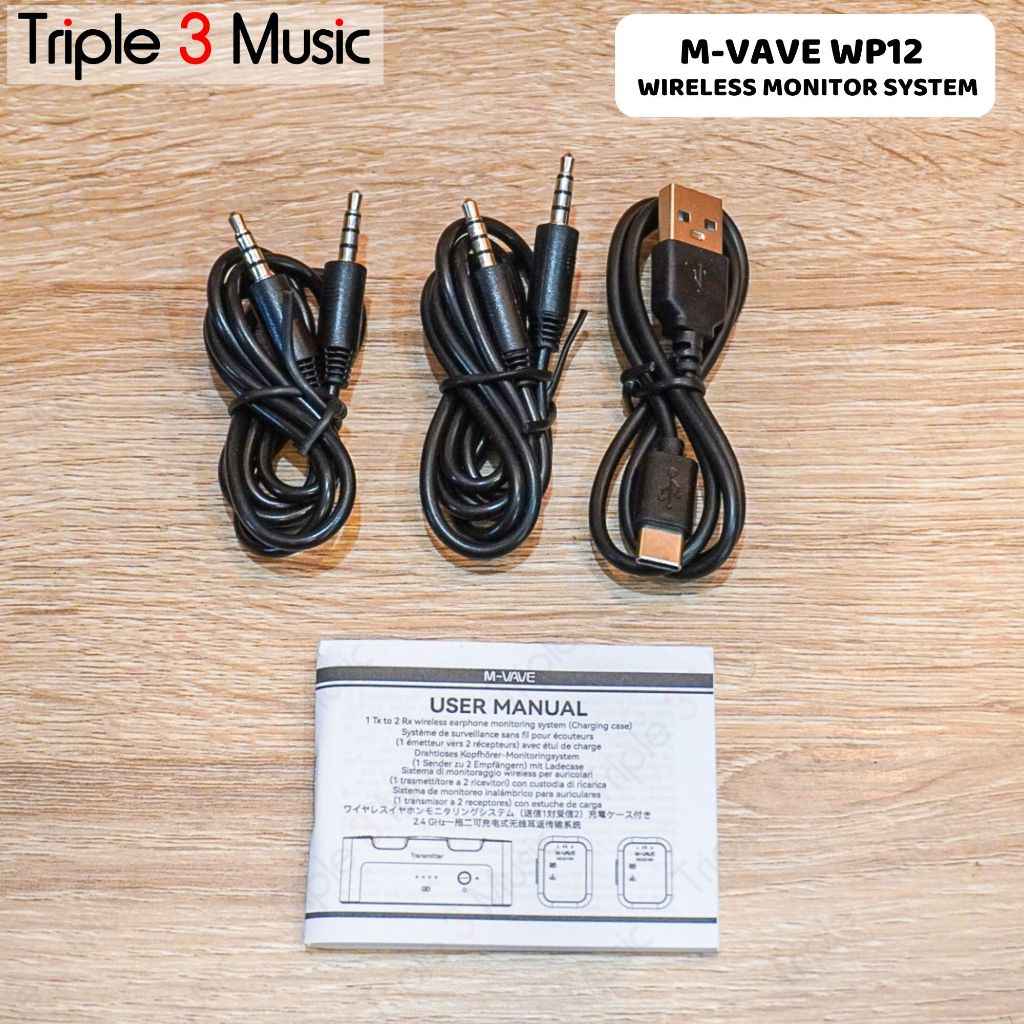 M-VAVE WP 12 WP12 SWS 12 SET TX DAN RX wireless in ear monitor iem sistem set amplifier