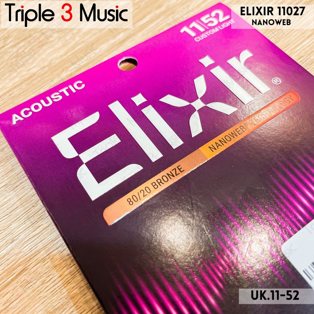 Elixir 11027 11-52 Nanoweb ORIGINAL Senar Gitar Akustik Strings