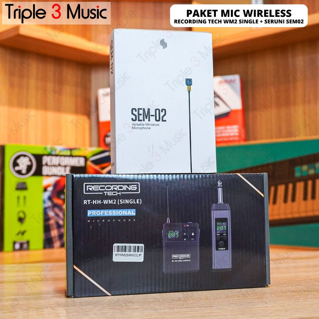 Seruni SEM-02 Wireless mic instrument with recording tech wm2 single