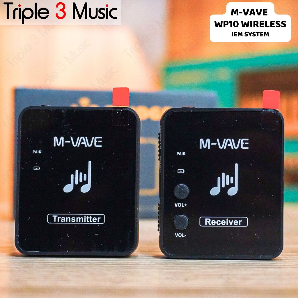 M-VAVE WP 10 WP10 WP-10  2.4GHz Sistem Wireless in ear monitor IEM Receiver dan transmitter