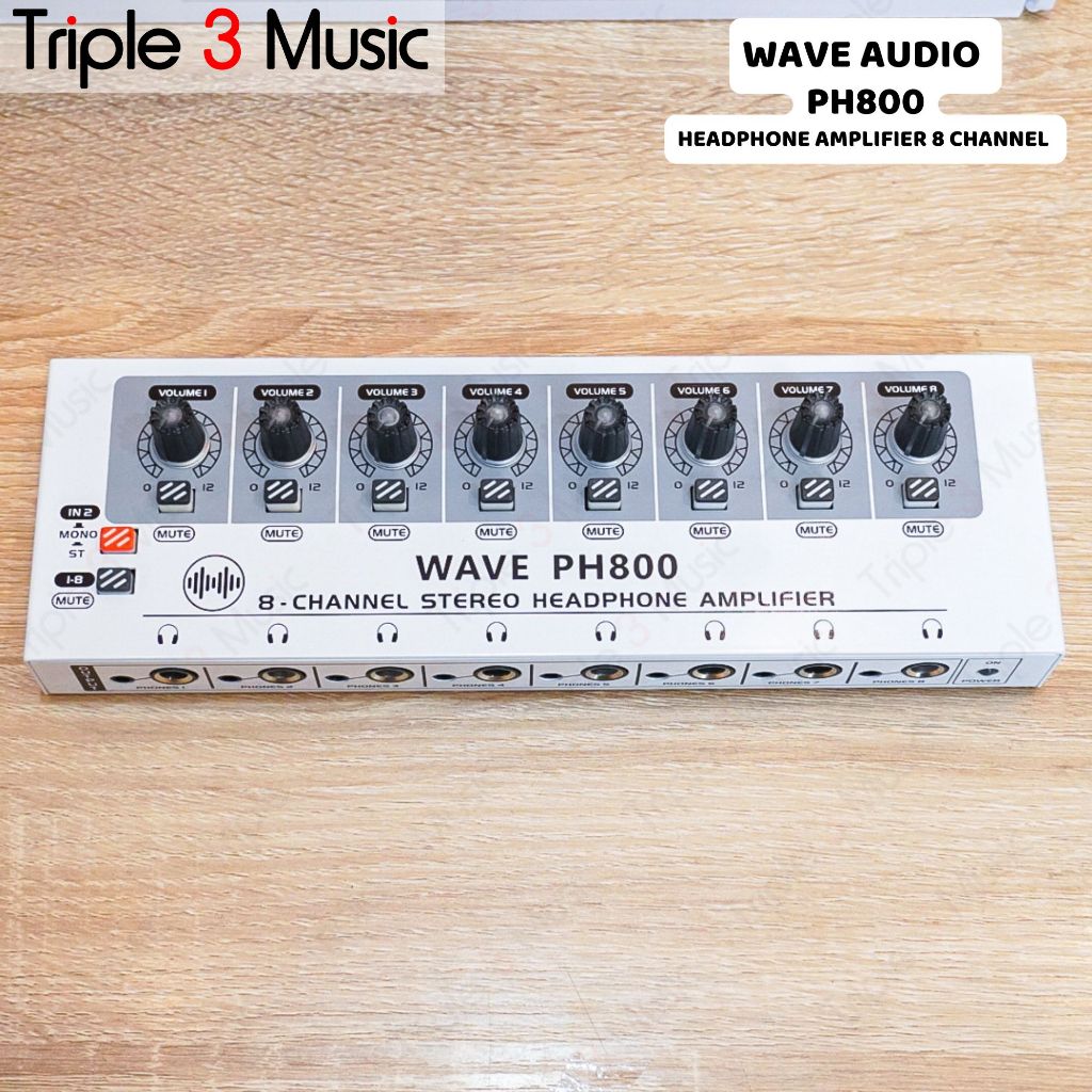 WAVE PH800 Headphones Amplifier 8 Channel alat cabang headphone 8 pcs