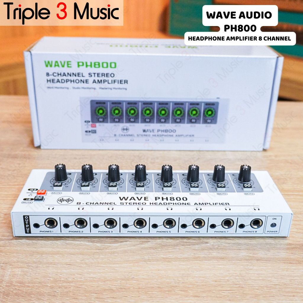 WAVE PH800 Headphones Amplifier 8 Channel alat cabang headphone 8 pcs