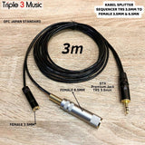 OFC kabel splitter kabel sequencer splitter 3.5 male to dual Female TRS