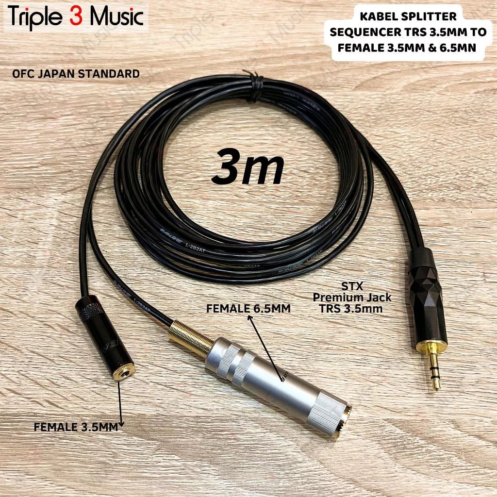 OFC kabel splitter kabel sequencer splitter 3.5 male to dual Female TRS