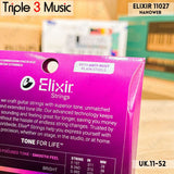 ELIXIR 11027 NANOWEB ukuran 11-52 senar gitar akustik 80/20 bronze