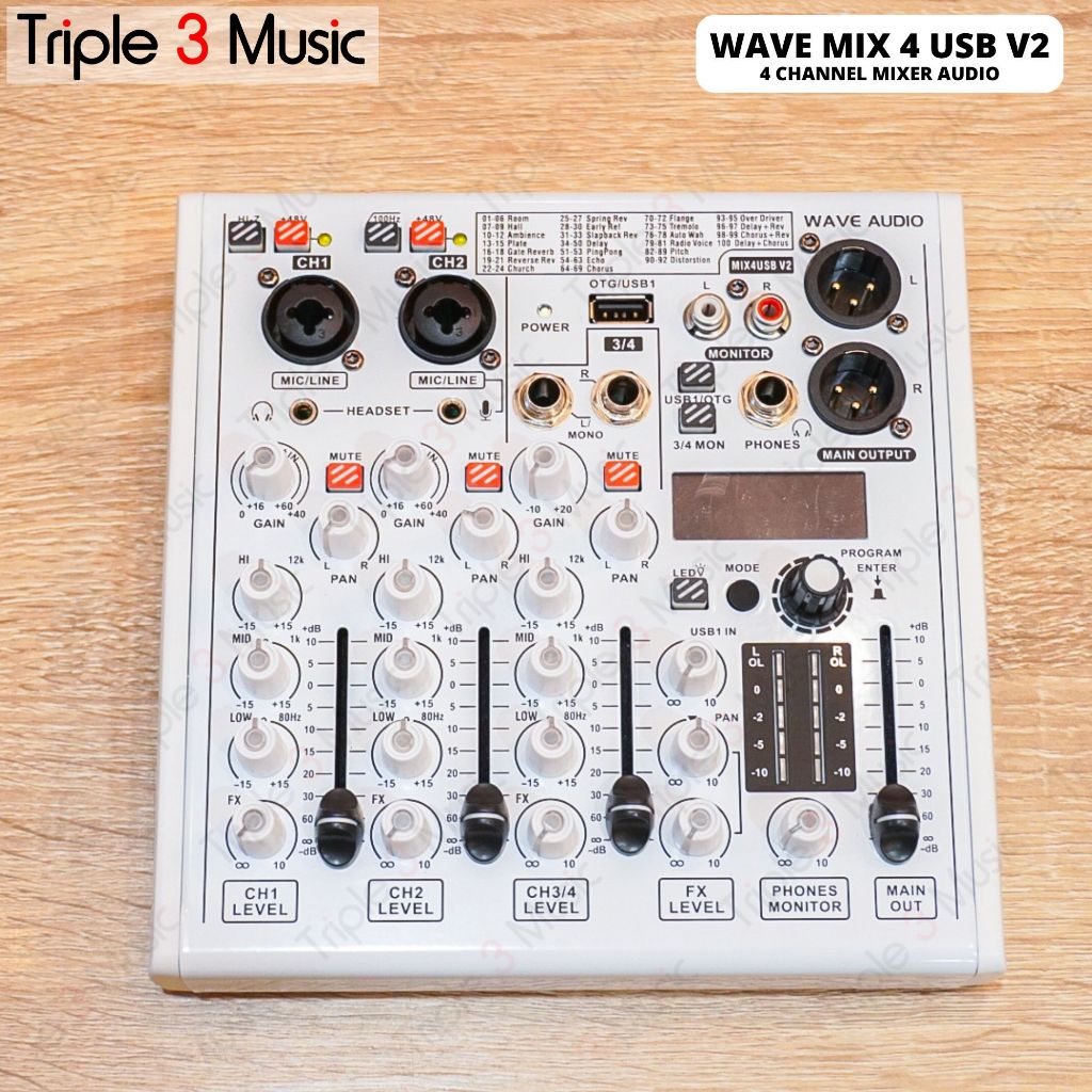 WAVE MIX4USB MIX 4 USB V2 mixer audio USB soundcard Monitor Drummer