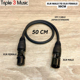 OFC kabel pendek Kabel mic microphone XLR male to XLR female 50cm 75cm