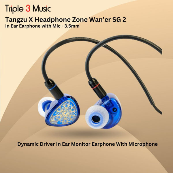 Tangzu x Headphone Zone Wan Er 2 / WanEr 2 Dynamic Driver In Ear Monitor Earphone With Microphone - 3.5mm