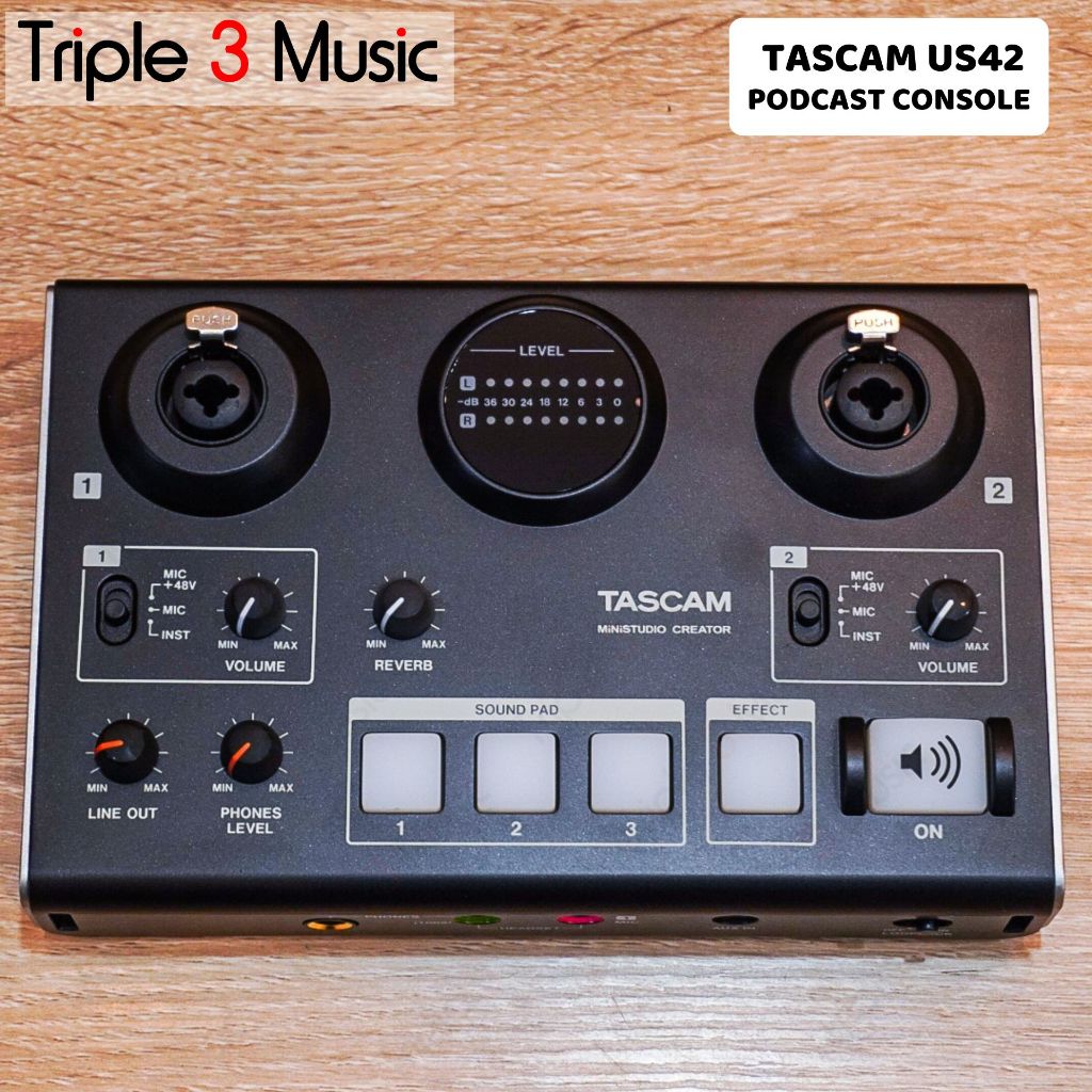 Tascam US42 US42B BLACK PODCAST CONSOLE LIVE STREAMING