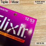 Elixir 16052 Nanoweb ORIGINAL Senar gitar Akustik 12-53 Triple3music