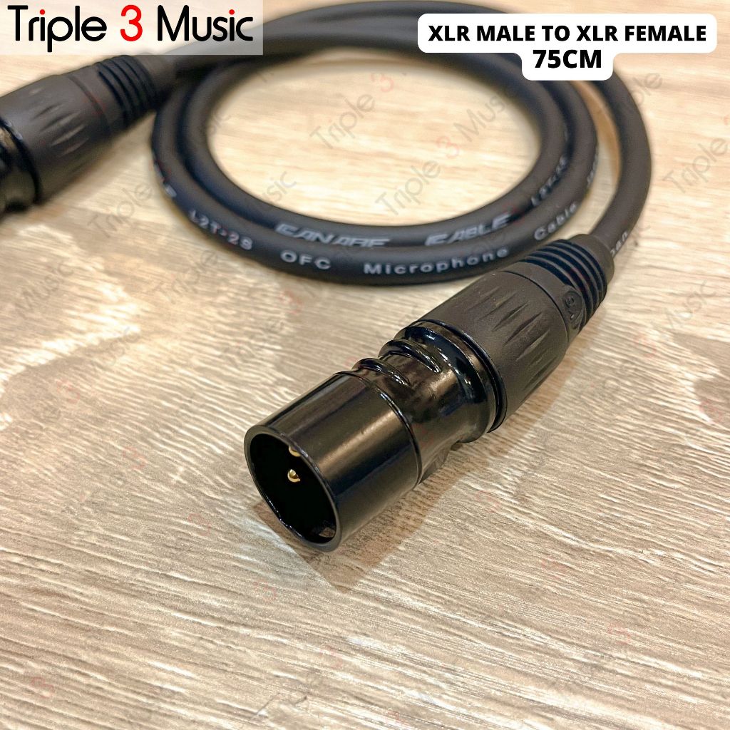 OFC kabel pendek Kabel mic microphone XLR male to XLR female 50cm 75cm