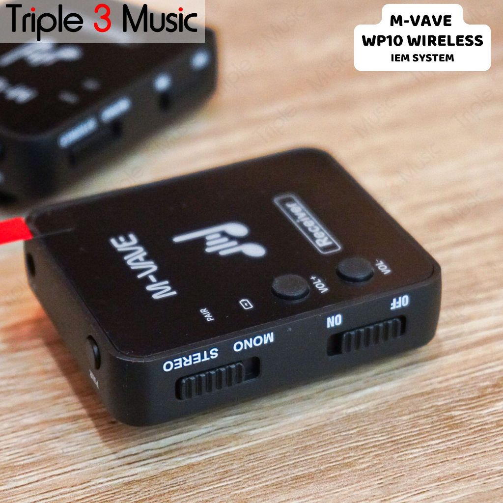 M-VAVE WP 10 WP10 WP-10  2.4GHz Sistem Wireless in ear monitor IEM Receiver dan transmitter