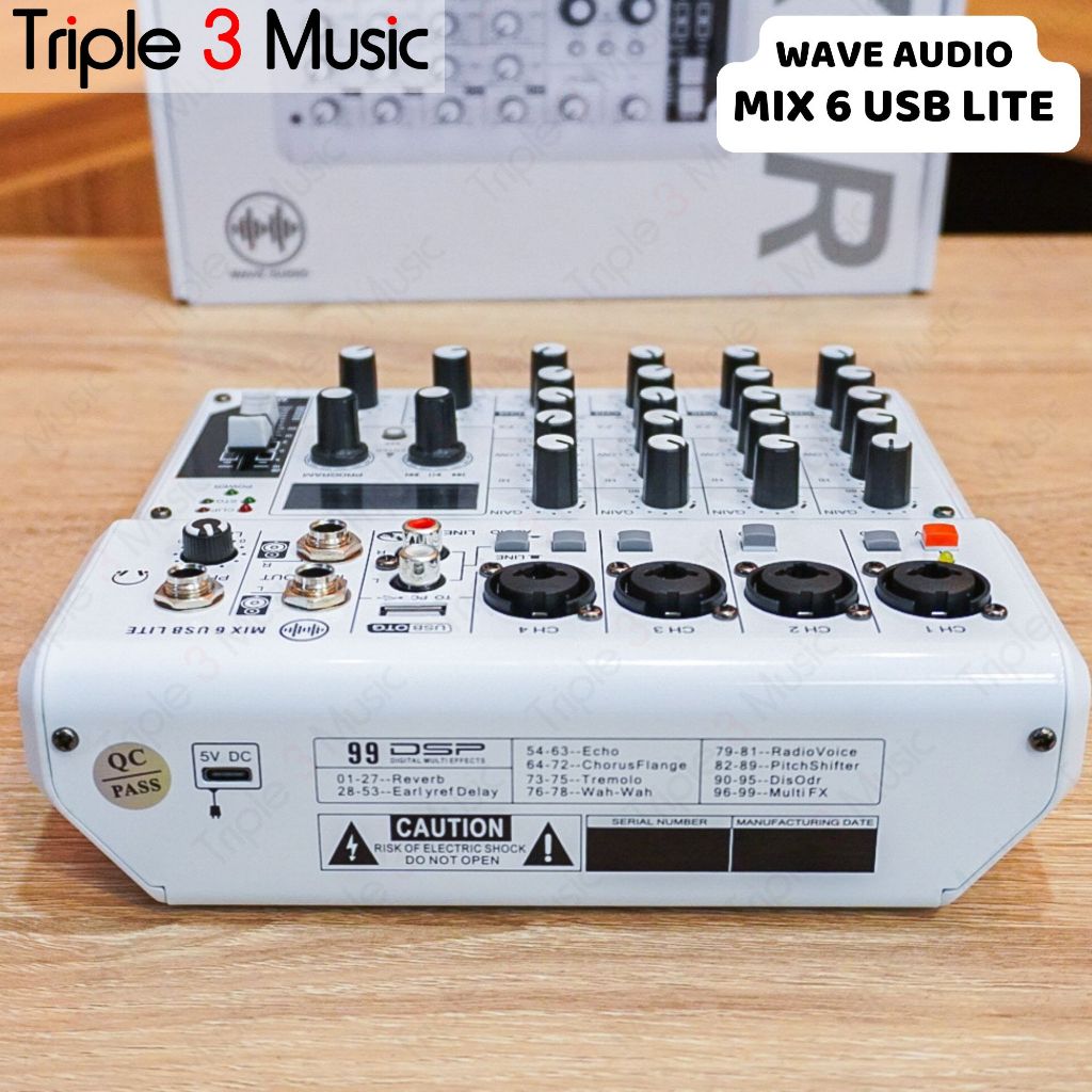 WAVE AUDIO MIX6USB LITE MIX 6 USB personal monitor mini mixer usb soundcard LIVE STREAMING