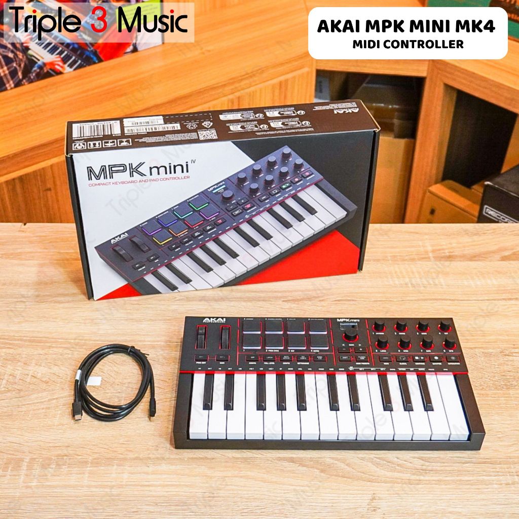 Akai MPK Mini MK4 MK IV MIDI Keyboard Controller 25 Keys MPK MINI MK4