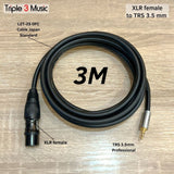 Kabel XLR Female To 3.5mm Male 3m kabel Mic bm800 bm8000 ke Splitter