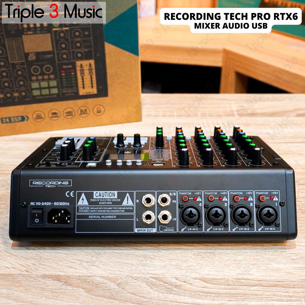 RECORDING TECH Pro RTX6 Pro rt x6 prortx6 Mixer Audio USB 6 Channel