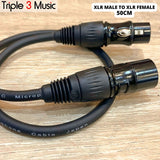 OFC kabel pendek Kabel mic microphone XLR male to XLR female 50cm 75cm