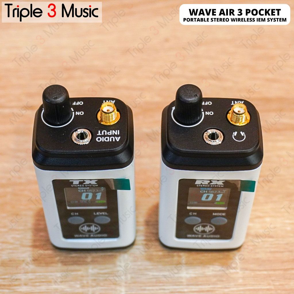 WAVE AIR 3 POCKET SET STEREO WIRELESS IEM IN EAR MONITOR SISTEM