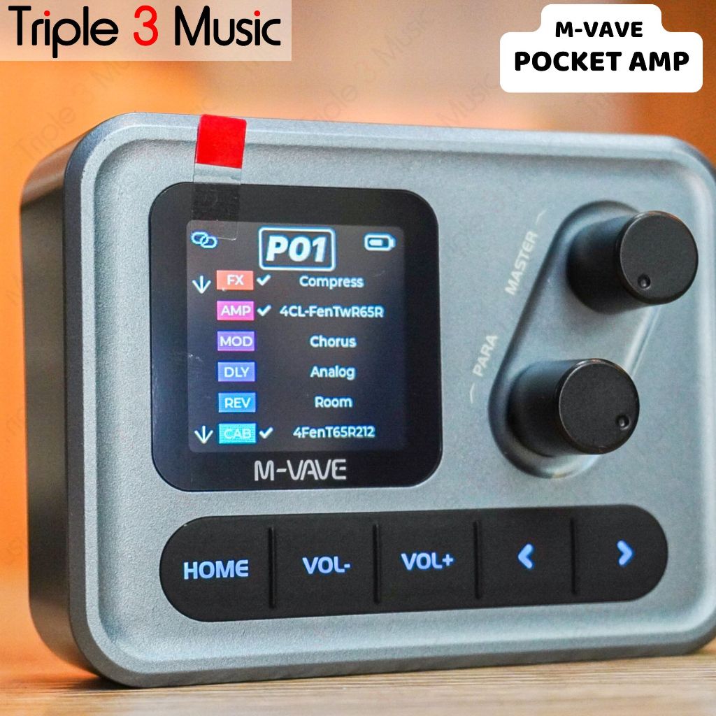 M-vave Pocket Amp Portable multi efek gitar bass