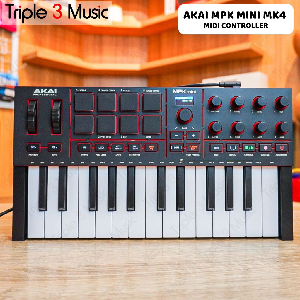 Akai MPK Mini MK4 MK IV MIDI Keyboard Controller 25 Keys MPK MINI MK4