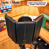Paket Vocal booth TFF Tech B1 With Stand & Pop Filter