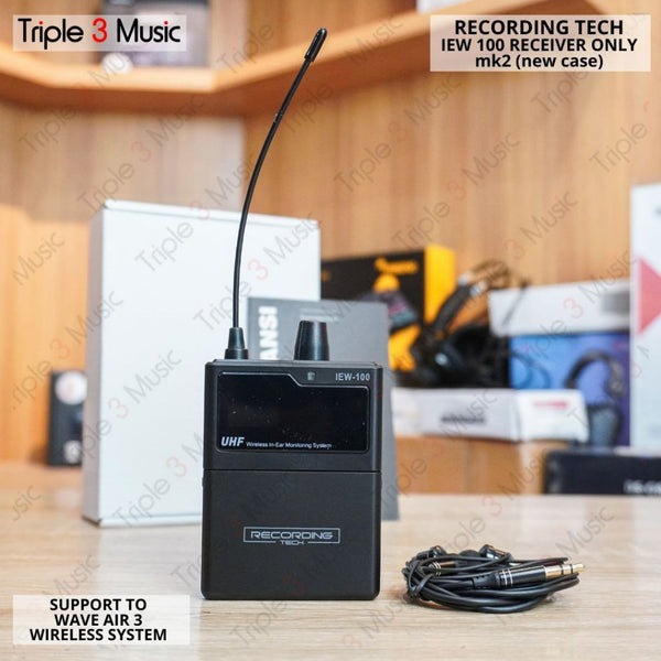 Receiver RX Untuk Recording tech IEW100 IEW 100/ WAVE AIR 3 wireless in ear