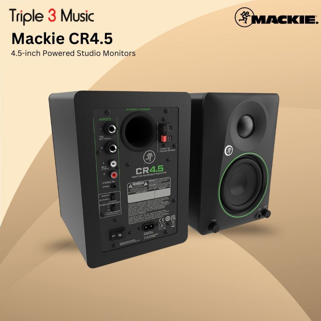 Mackie CR4.5 CR 4.5 4.5-inch Powered Studio Monitors (PAIR)