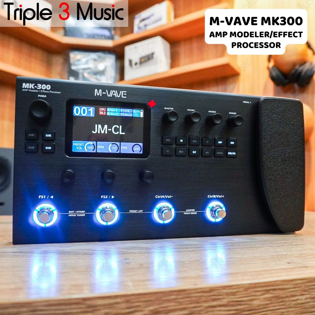 M-Vave MK300 MK 300 Efek Gitar Digital Multi Effect Processor