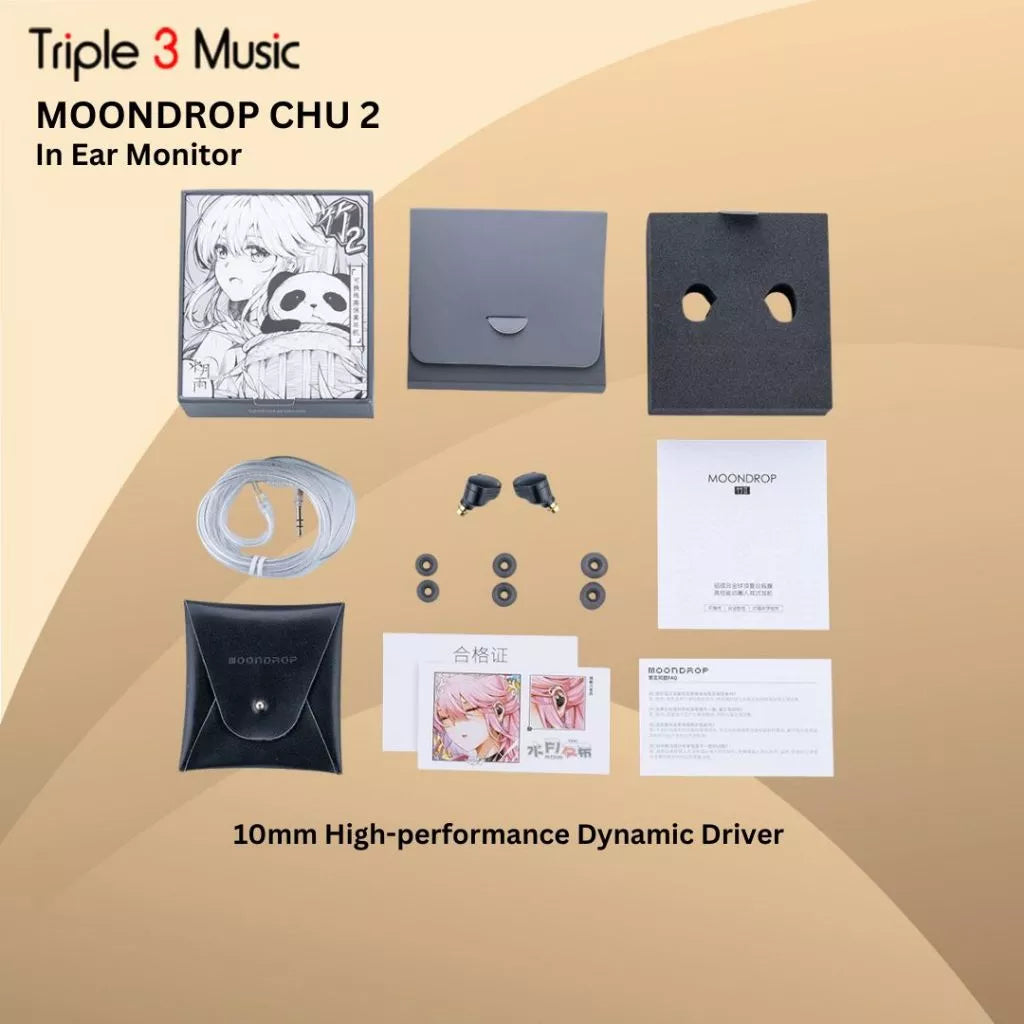 Moondrop CHU2 / CHU 2 / CHU II Dynamic Driver in Ear Monitor Earphone