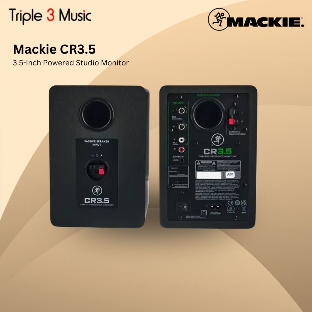 Mackie CR3.5 CR 3.5 CR-3.5 Powered Studio Monitors Speaker 3.5-inch (PAIR)