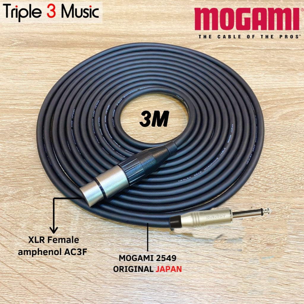 MOGAMI 2549 ORIGINAL JAPAN Kabel mic microphone XLR male to XLR female