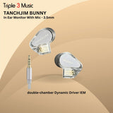 Tanchjim Bunny DMT4 Ultra Dynamic Driver Earphone In Ear Monitor With Microphone