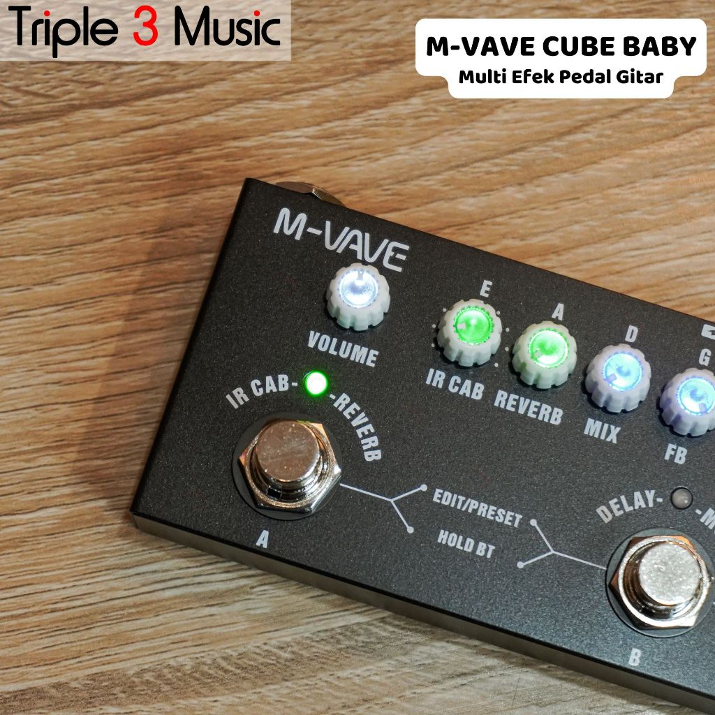 M-Vave MVAVE Cuvave Cube Baby Cubebaby Elektrik Electric Multi Efek Pedal Gitar Rechargeable Effect Guitar Original