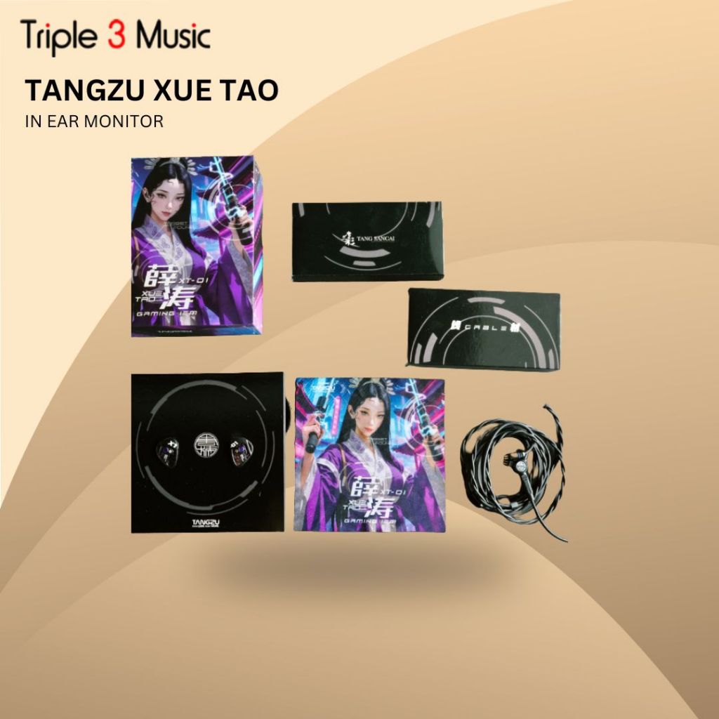 Tangzu Xue Tao Glass Dynamic Driver Gaming In Ear Monitor Earphone
