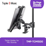 On-Stage TCM1500 stand clamp big tablet tab holder Ipad jepit stand mic 10-14 inch