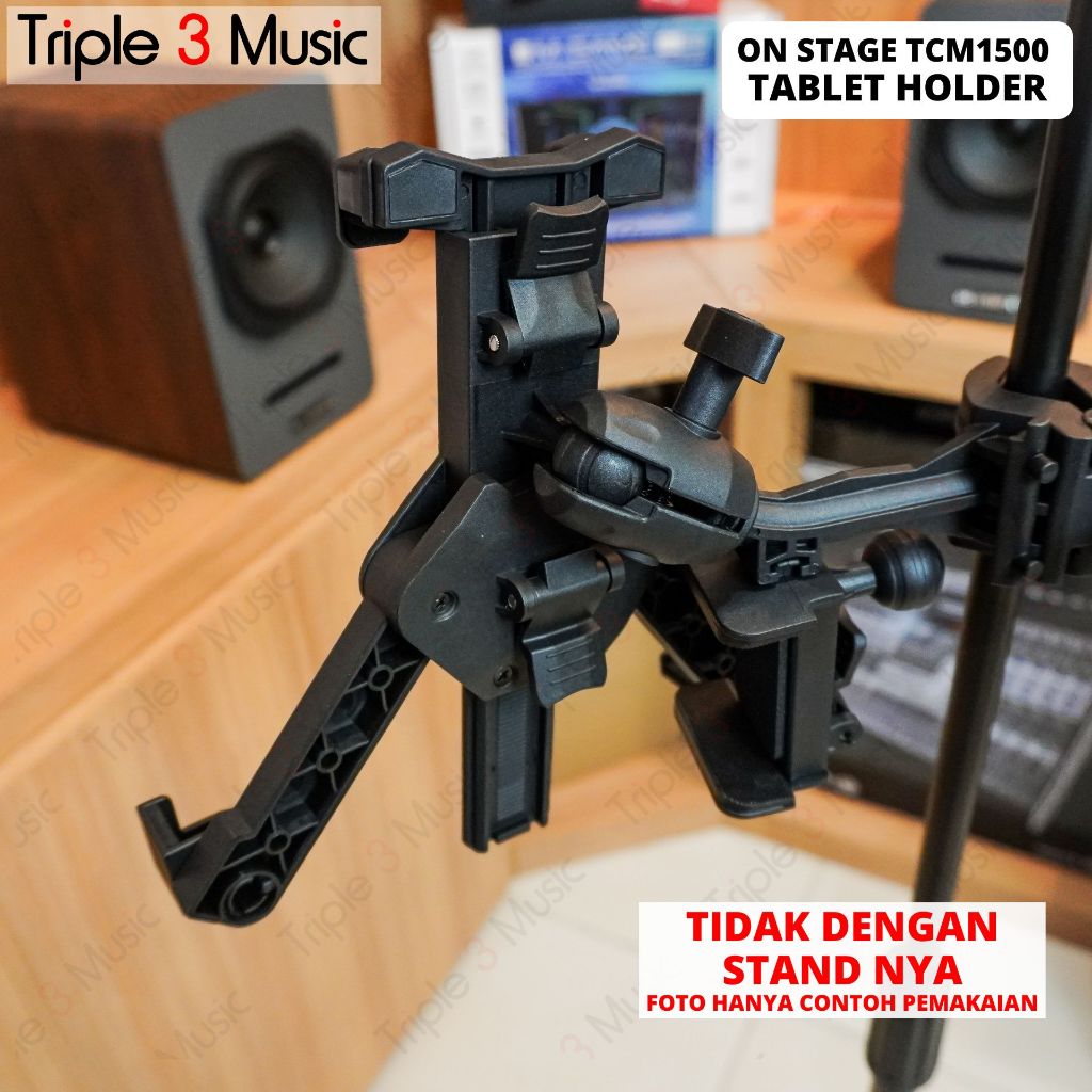 On-Stage TCM1500 stand clamp big tablet tab holder Ipad jepit stand mic 10-14 inch