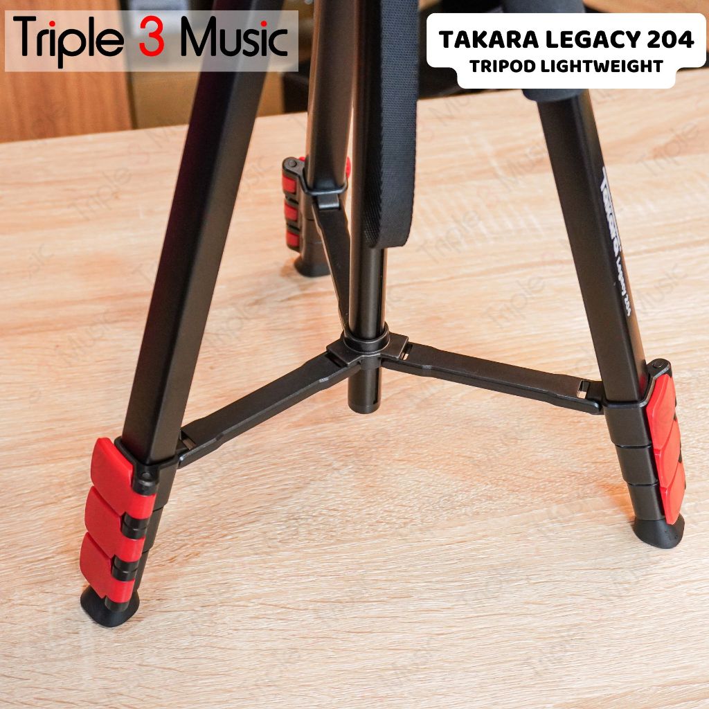 Takara LEGACY 204 Lightweight Tripod KAMERA Fluid Head Tripod untuk Kamera