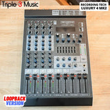 Recording Tech Luxury 4 mk2 LOOPBACK VERSION 4 Input 3 aux USB OTG Mixer audio