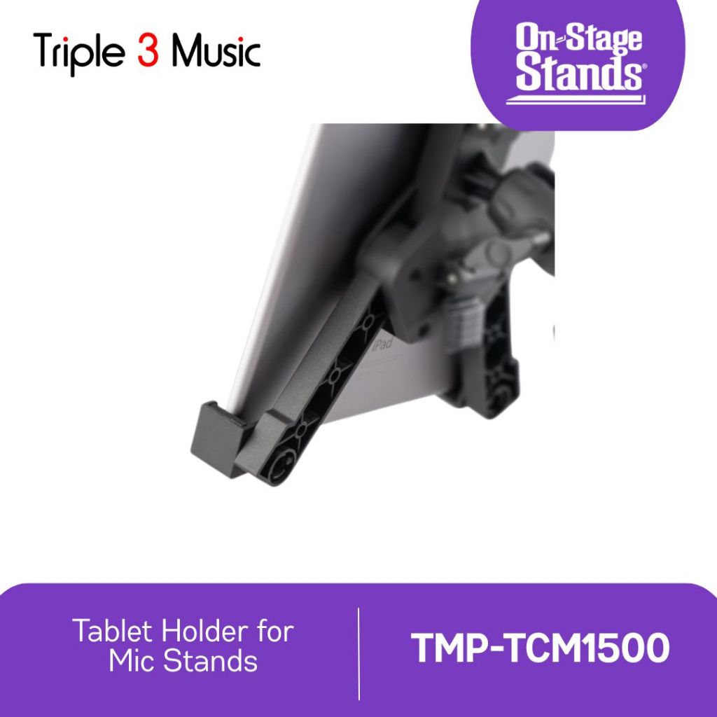 On-Stage TCM1500 stand clamp big tablet tab holder Ipad jepit stand mic 10-14 inch
