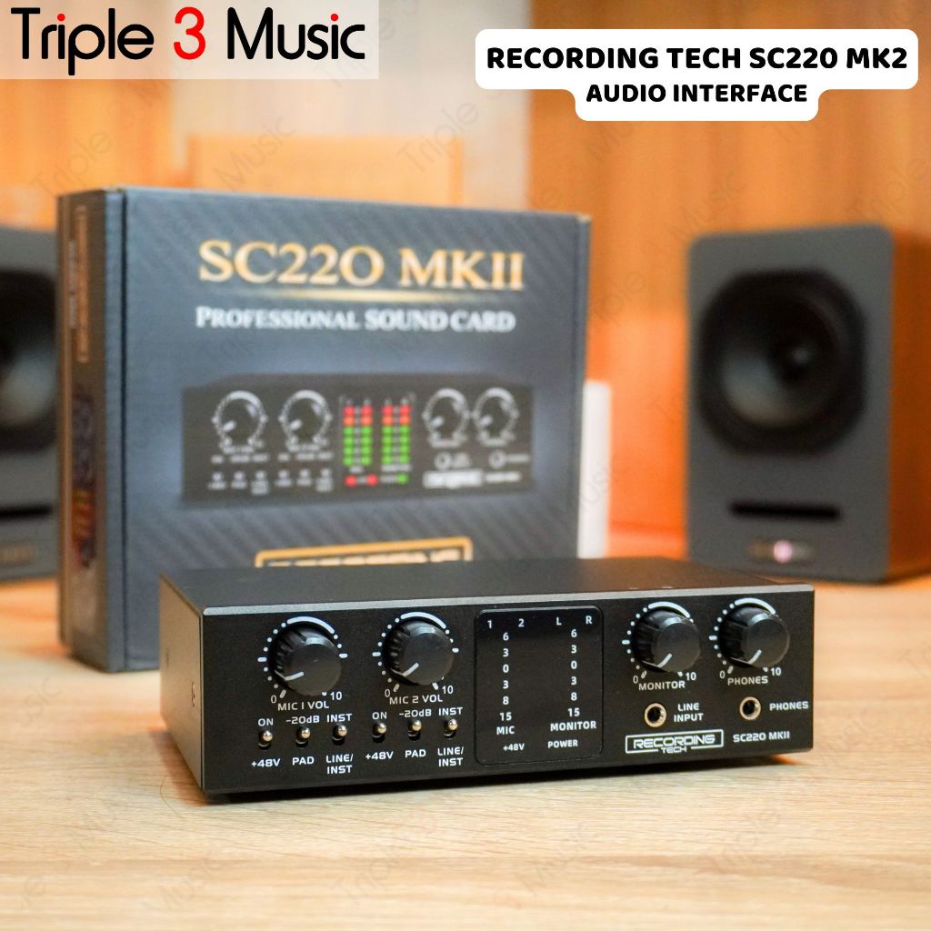Recording Tech RT SC220 MK2 24bit Audio Interface USB Live Streaming SC220 MKII