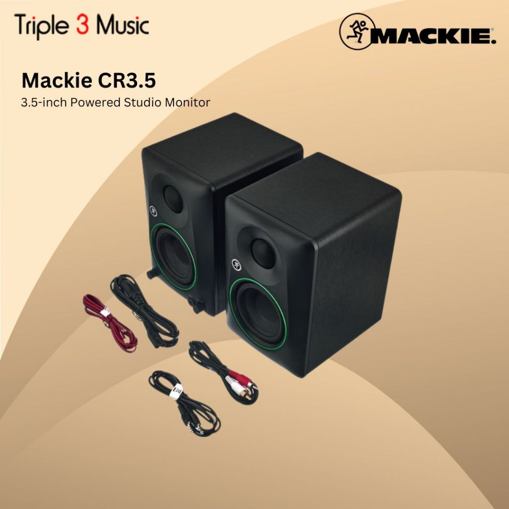 Mackie CR3.5 CR 3.5 CR-3.5 Powered Studio Monitors Speaker 3.5-inch (PAIR)