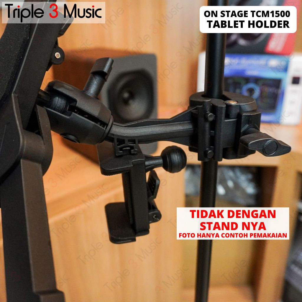 On-Stage TCM1500 stand clamp big tablet tab holder Ipad jepit stand mic 10-14 inch