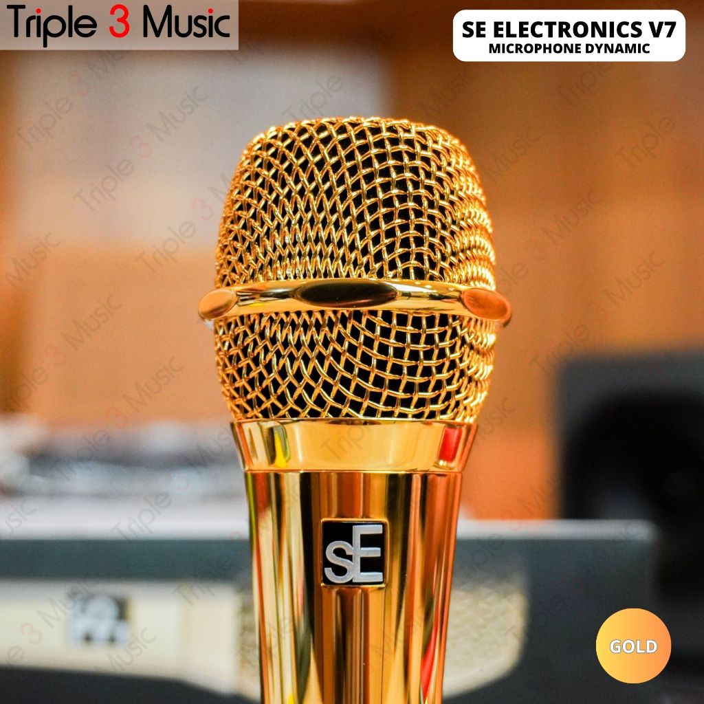 sE Electronics V7 Gold Supercardioid Dynamic Handheld Vocal Microphone - Gold