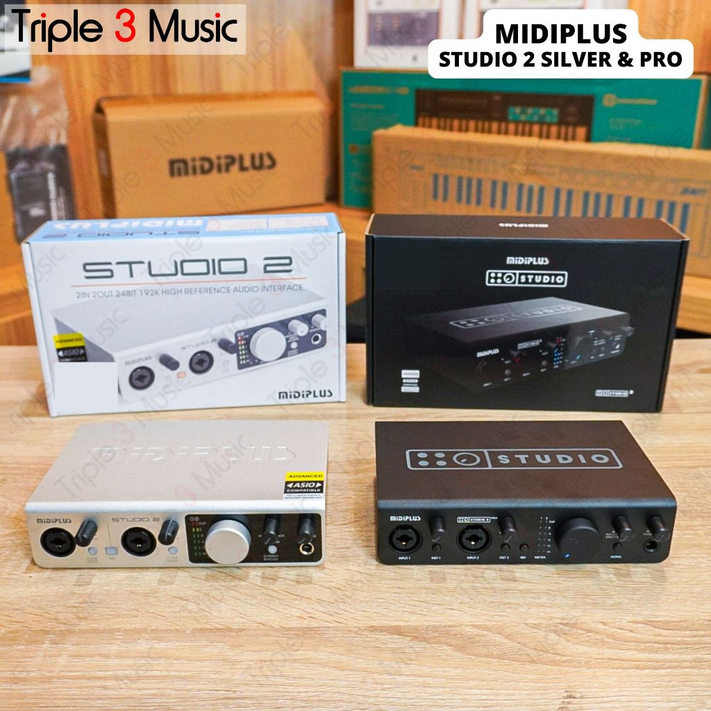 MIDIPLUS Studio 2 PRO OTG NEW Soundcard Recording Streaming Triple3music