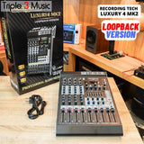 Recording Tech Luxury 4 mk2 LOOPBACK VERSION 4 Input 3 aux USB OTG Mixer audio