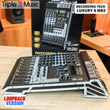 Recording Tech Luxury 4 mk2 LOOPBACK VERSION 4 Input 3 aux USB OTG Mixer audio