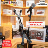 Hartley stand clamp big tablet tab holder Ipad jepit stand mic 10-14 inch