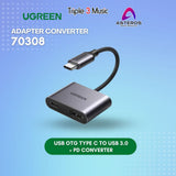 UGREEN 70308 OTG USB C to USB A 3.0 + Usb C CHARGING 60W IP15 FAST